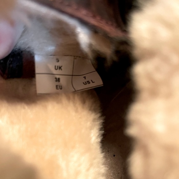 Doc Marten Brown leather boots fur lined fold down or wear up size 7 eu 38 - Picture 7 of 7